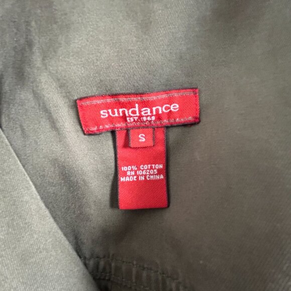 Sundance Womens Olive Green Double-Breasted Pea Coat Small Cotton Cropped Pocke - Picture 3 of 7